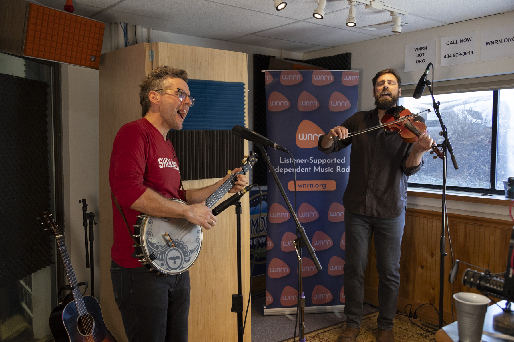 Trent and Eric of The Steel Wheels perform in the WNRN studio